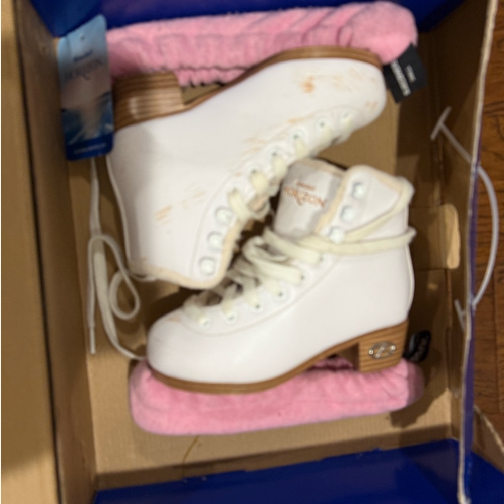 Riedel White Kids Boots with Tan Soles